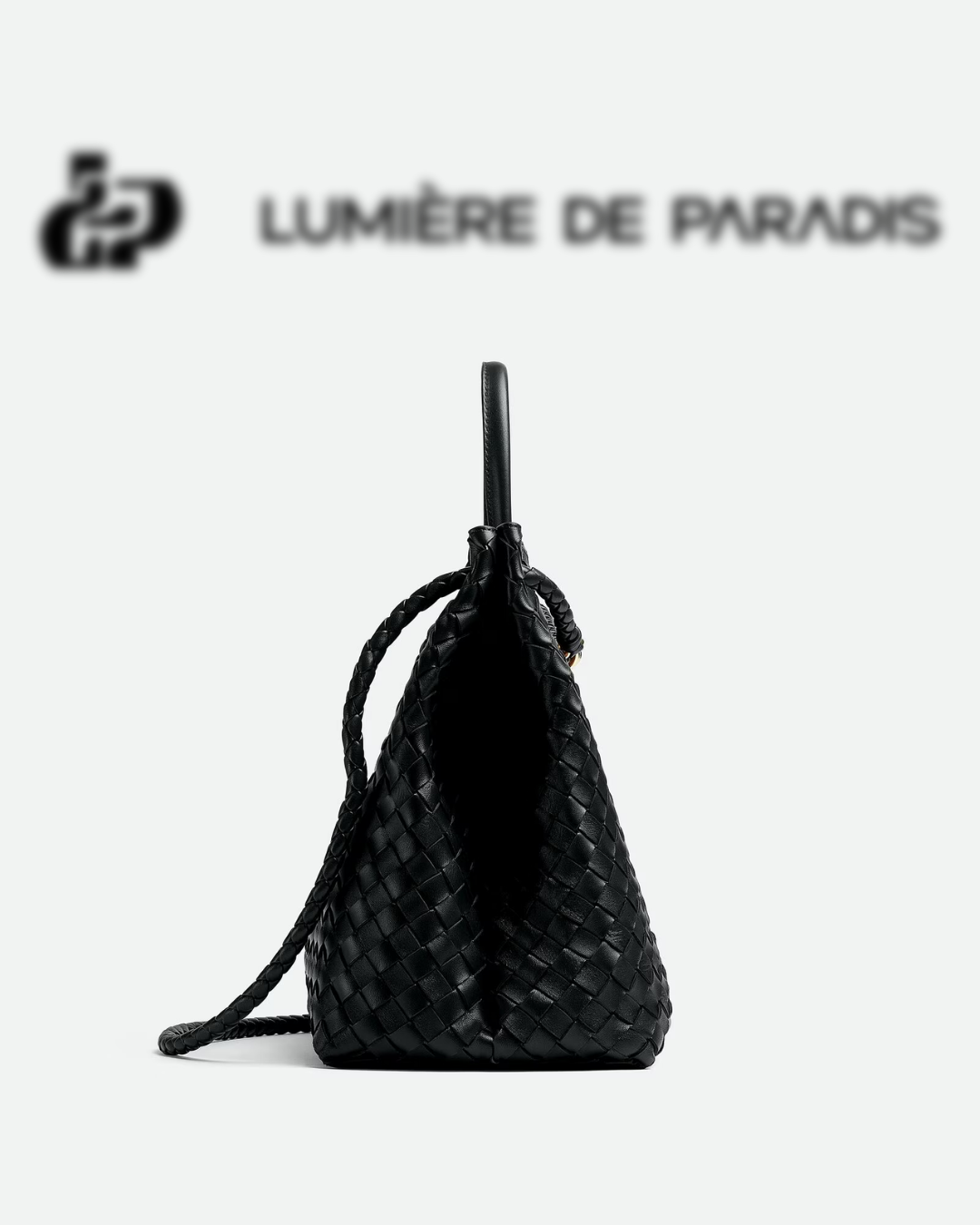 Attache Noble Bag Grande Noir Dorée