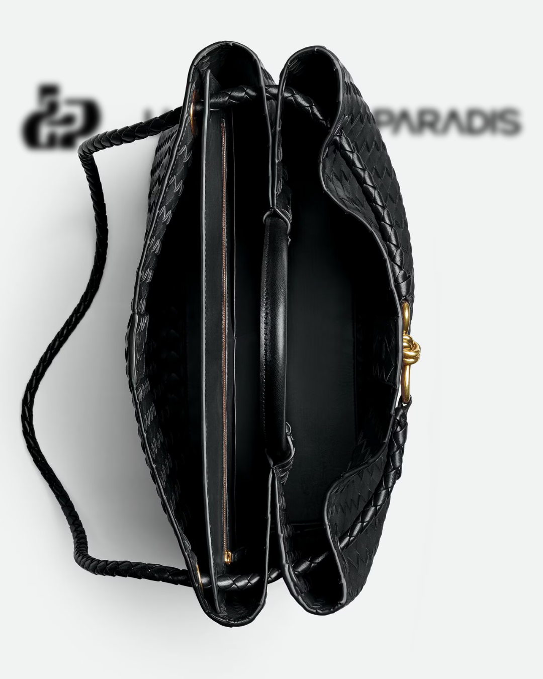 Attache Noble Bag Grande Noir Dorée