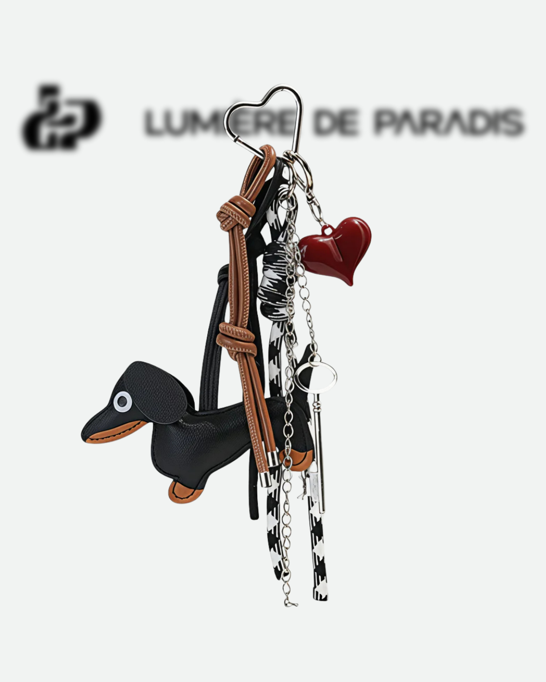 Lovely Puppy Bag Charm Noir