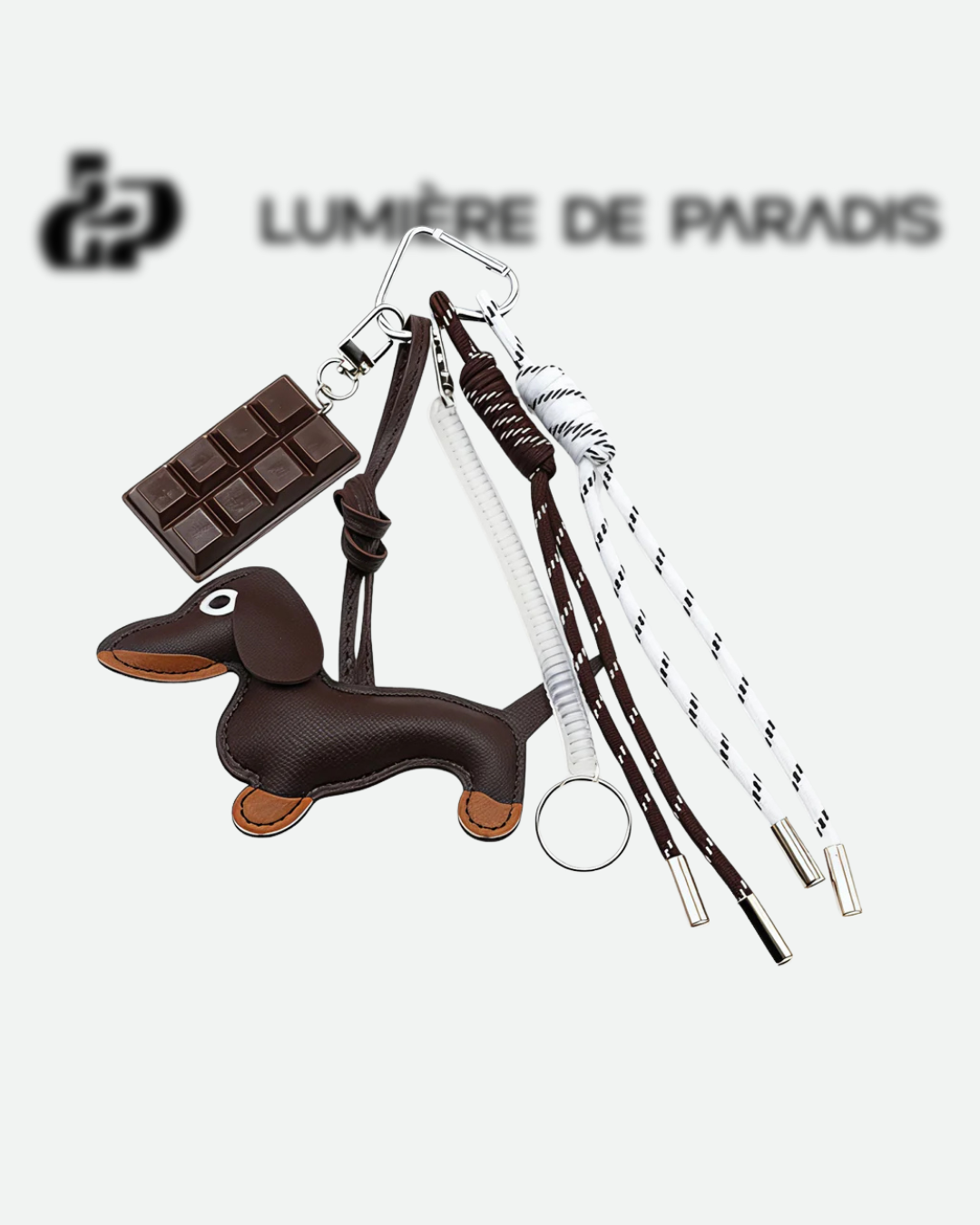 Chocolate&Puppy Bag Charm Marron Foncé
