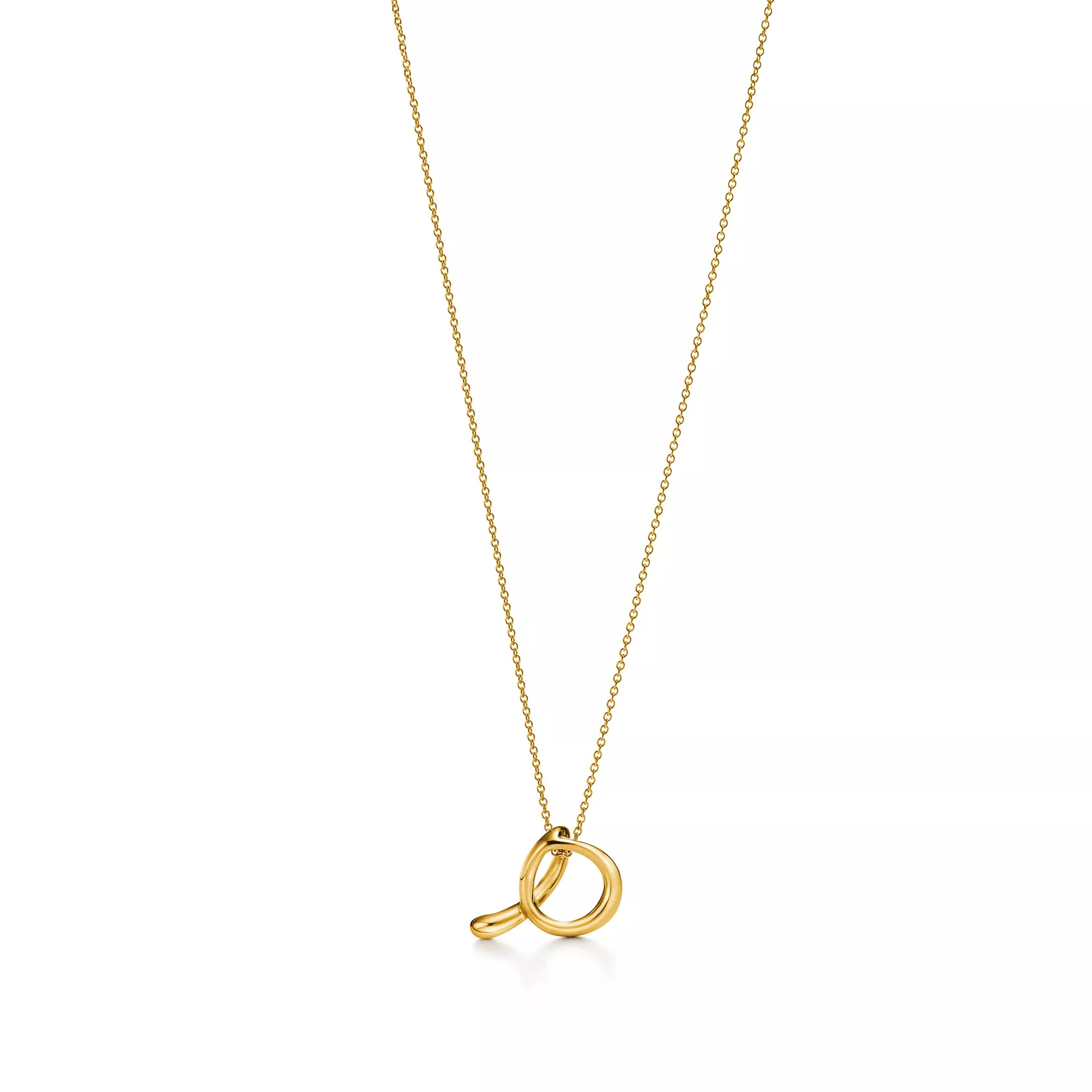 Sarı Altın Kaplama Küçük Harf Kolye – 925 Ayar Gümüş