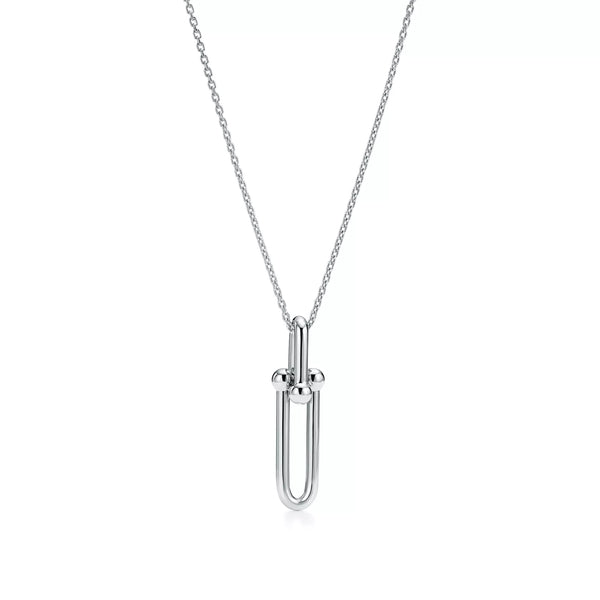 Uzun Formlu Zincir Halkalı Kolye – 925 Ayar Gümüş