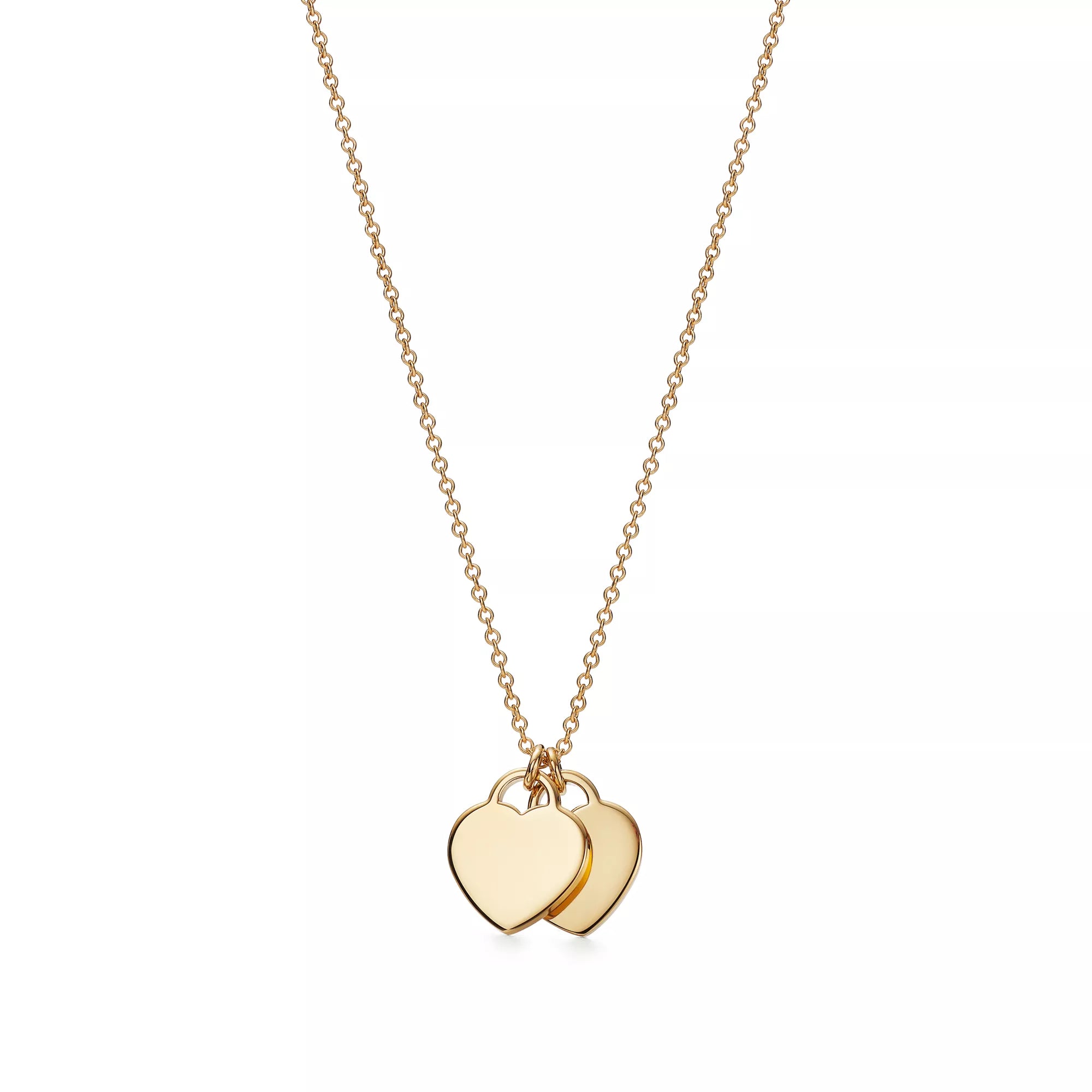 Mini Çift Kalp Etiket Kolye – 925 Ayar Gümüş