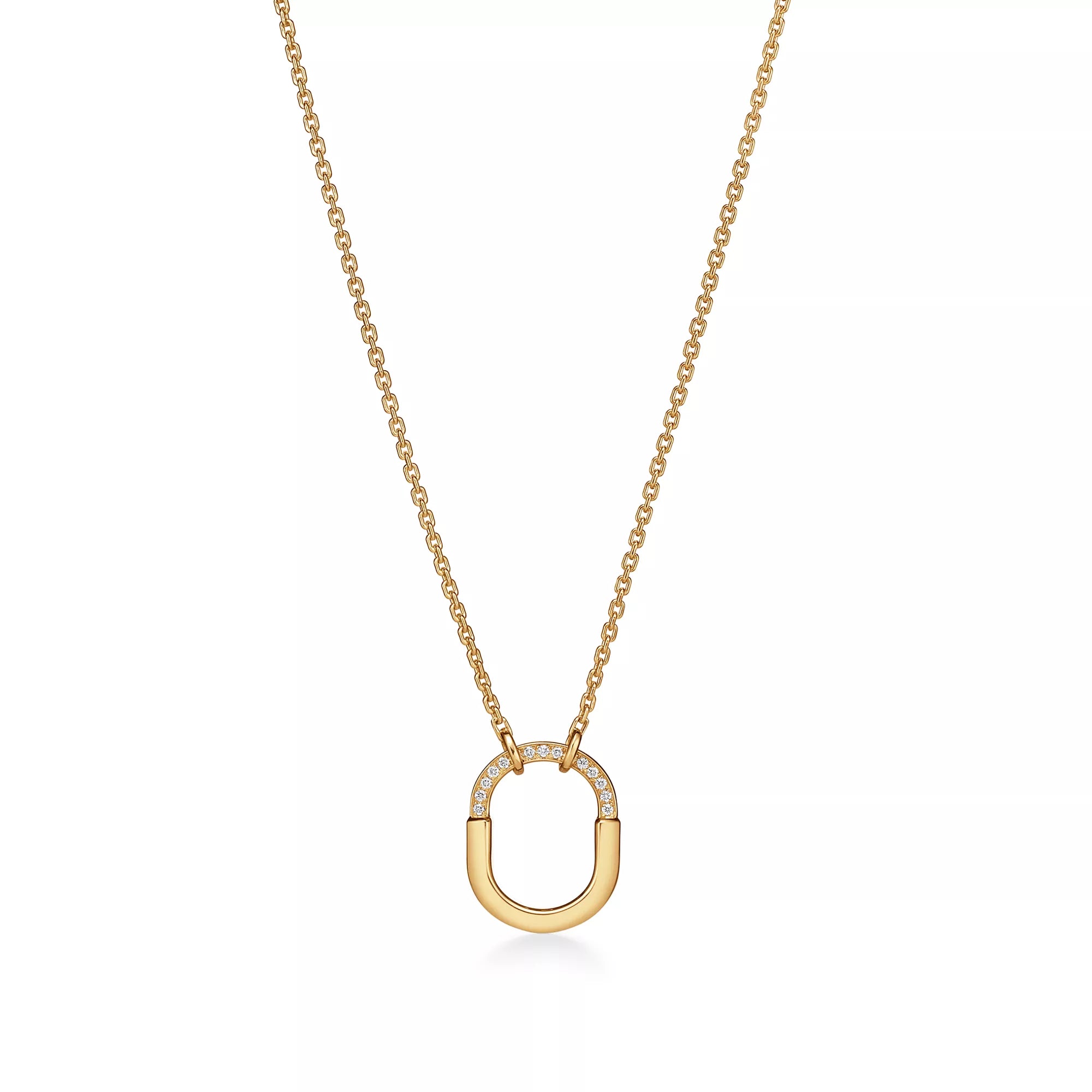 Pırlantalı Sarı Altın Kaplama Mini Kolye – 925 Ayar Gümüş