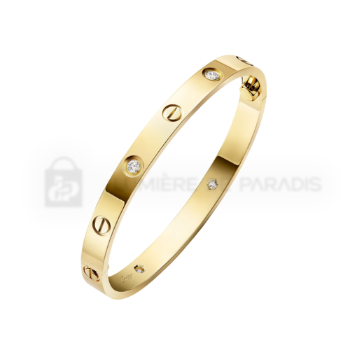 Love Bileklik, Klasik Model 4 Pırlantalı – 925 Ayar Gümüş