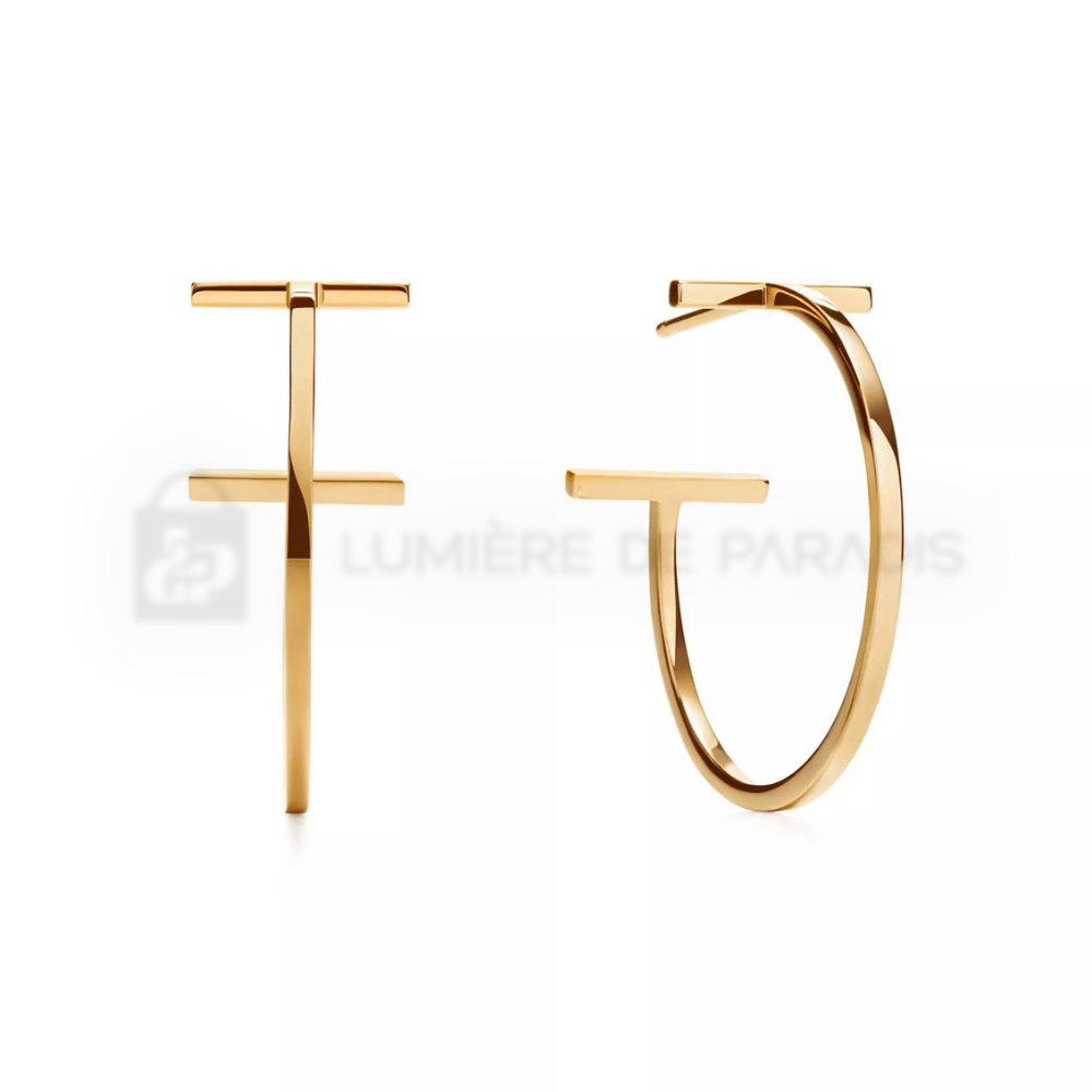 Sarı Altın Kaplama Halka Küpe – 925 Ayar Gümüş