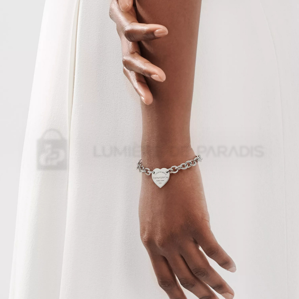 Kalp Etiketli Gümüş Bileklik – 925 Ayar Gümüş