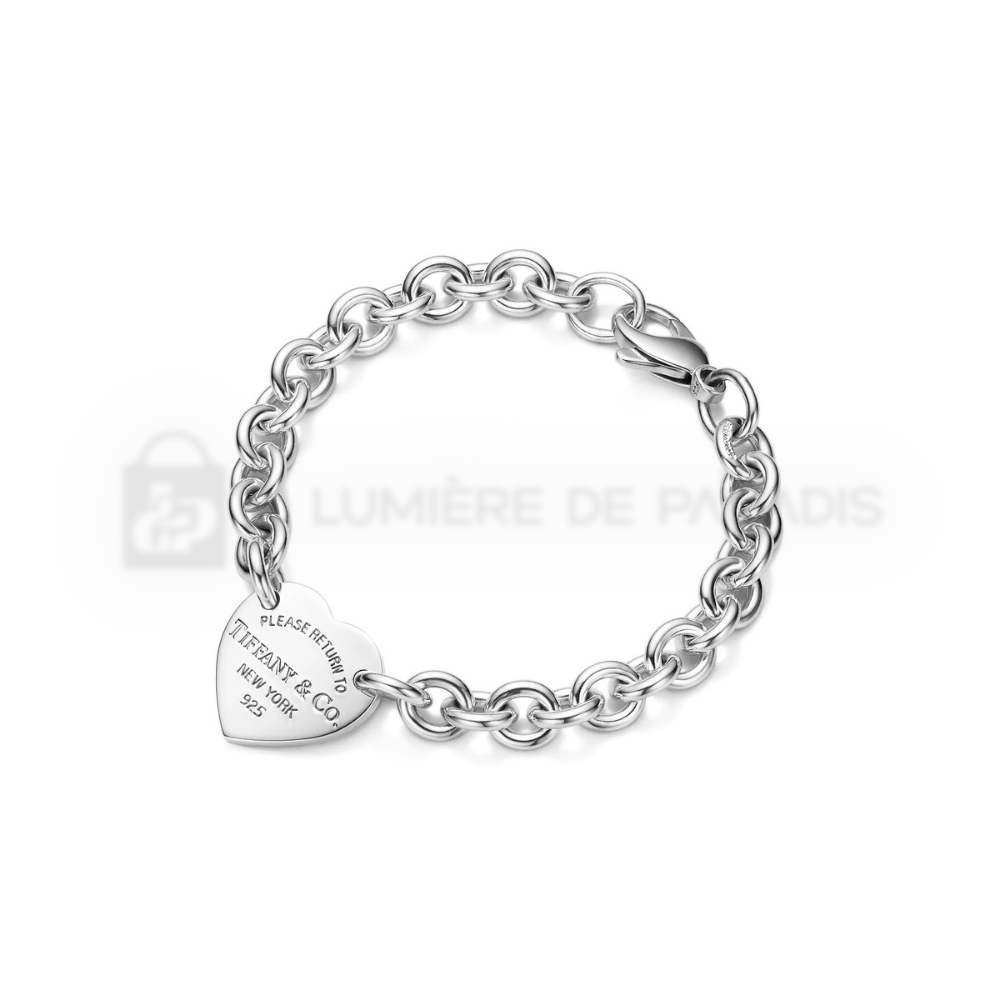 Kalp Etiketli Gümüş Bileklik – 925 Ayar Gümüş