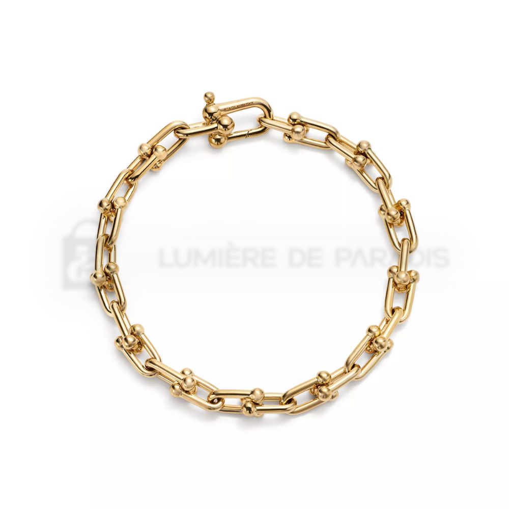 Sarı Altın Kaplama Küçük Zincir Bileklik – 925 Ayar Gümüş