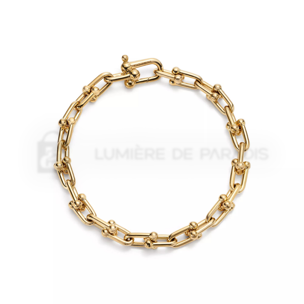 Sarı Altın Kaplama Küçük Zincir Bileklik – 925 Ayar Gümüş