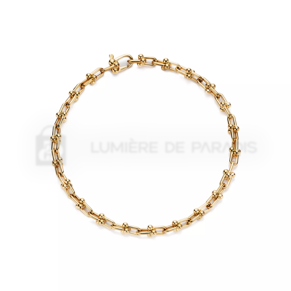 Sarı Altın Kaplama Mikro Zincir Bileklik – 925 Ayar Gümüş