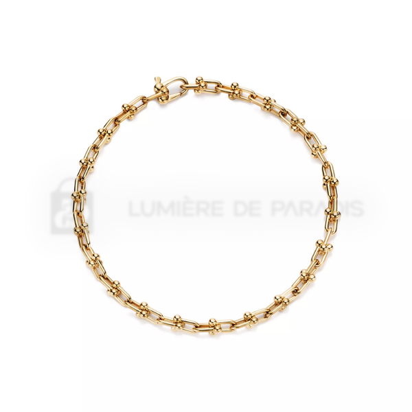 Sarı Altın Kaplama Mikro Zincir Bileklik – 925 Ayar Gümüş