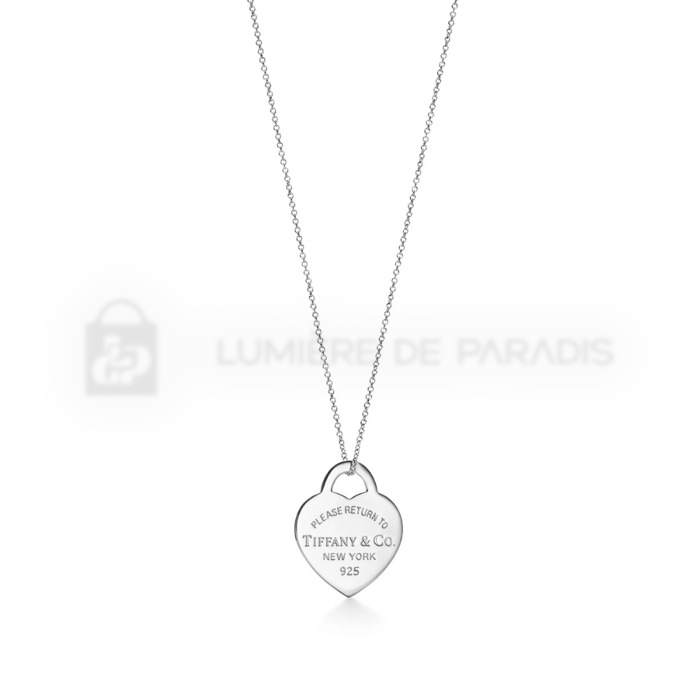 Küçük Kalp Etiket Kolye – 925 Ayar Gümüş