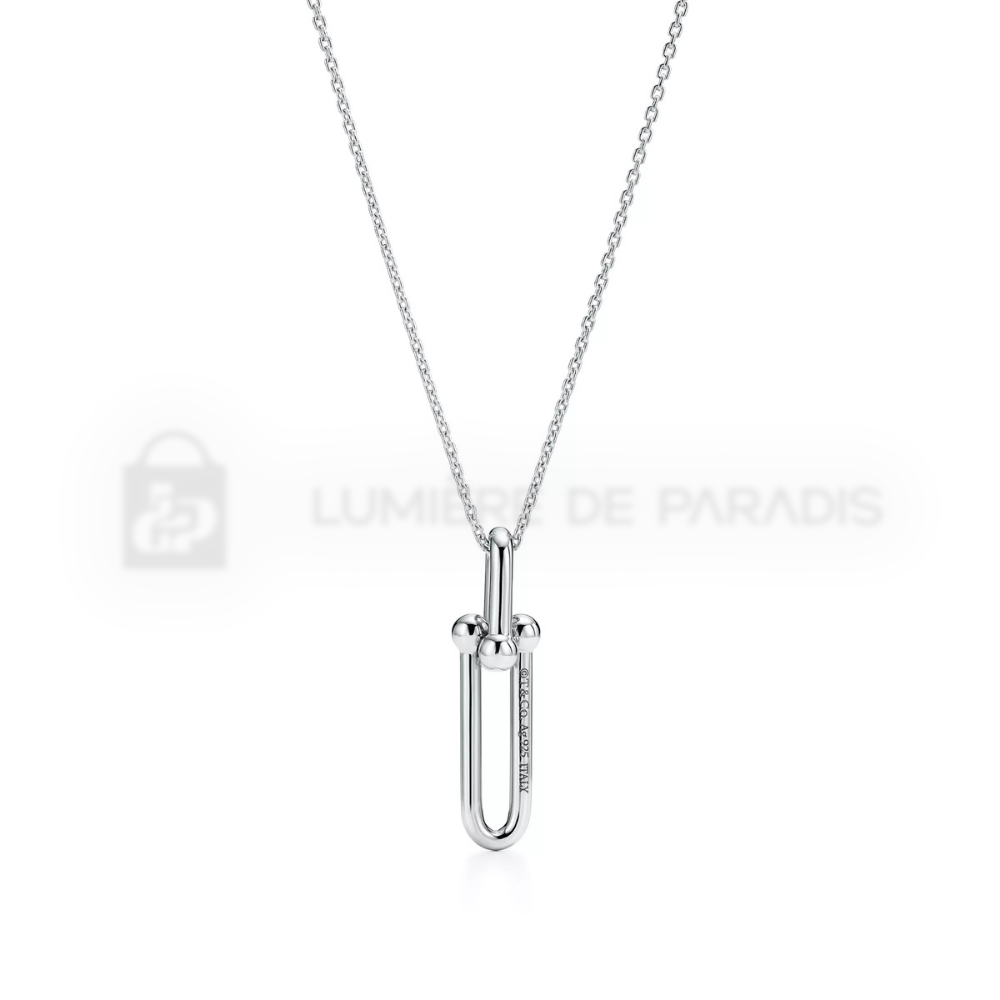 Uzun Formlu Zincir Halkalı Kolye – 925 Ayar Gümüş