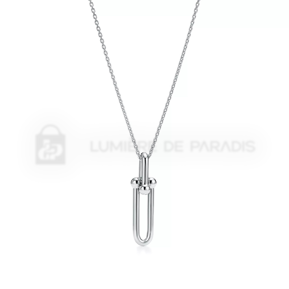 Uzun Formlu Zincir Halkalı Kolye – 925 Ayar Gümüş