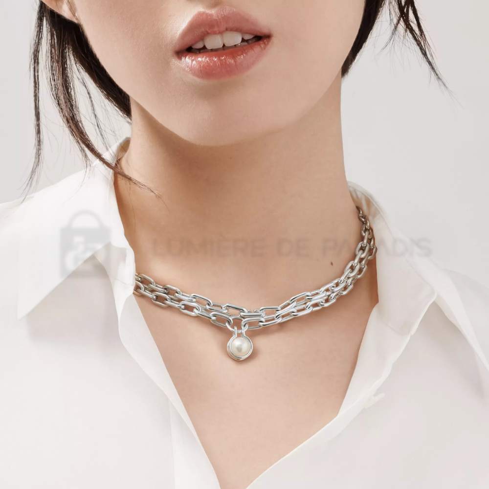 İncili Gümüş Kolye – 925 Ayar Gümüş