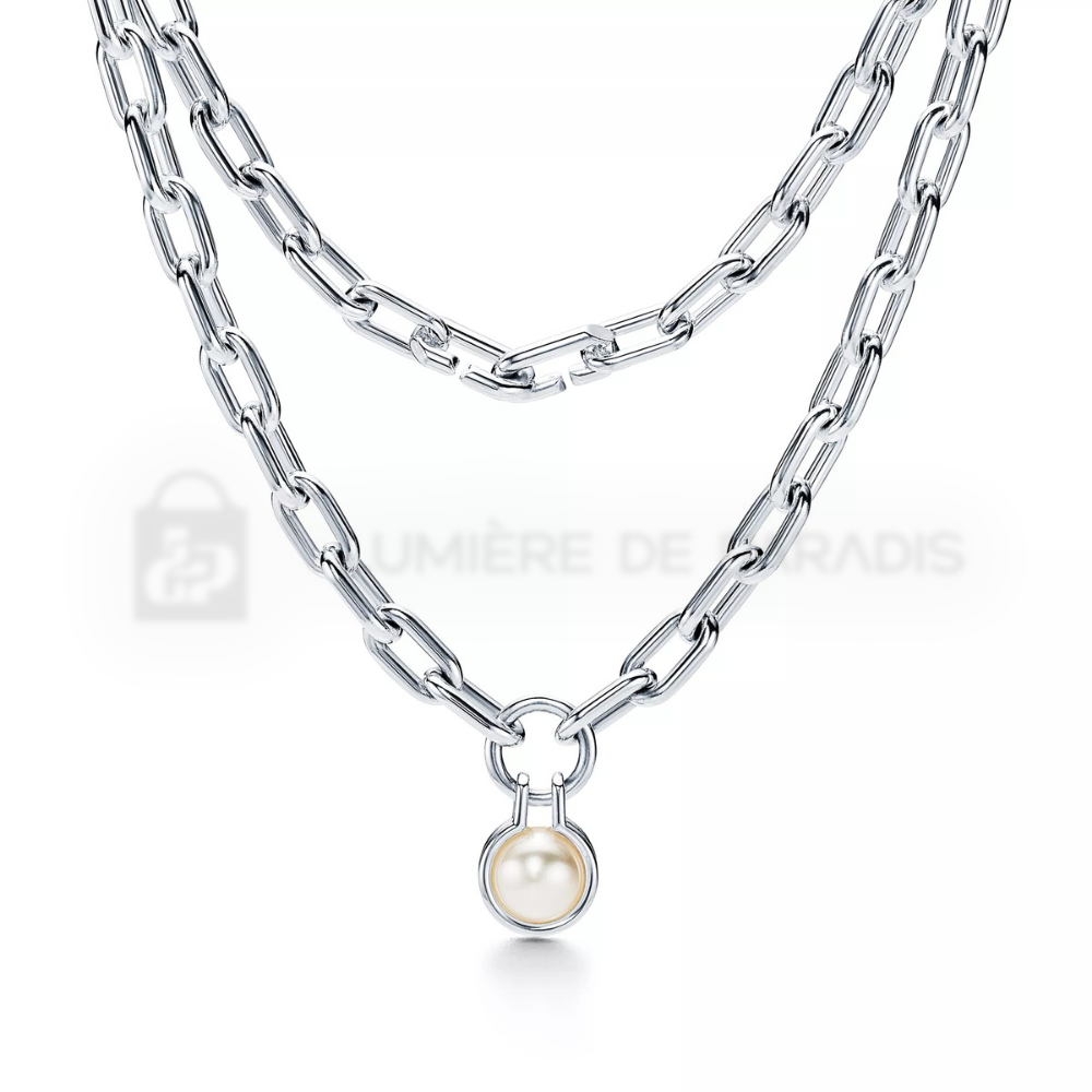 İncili Gümüş Kolye – 925 Ayar Gümüş