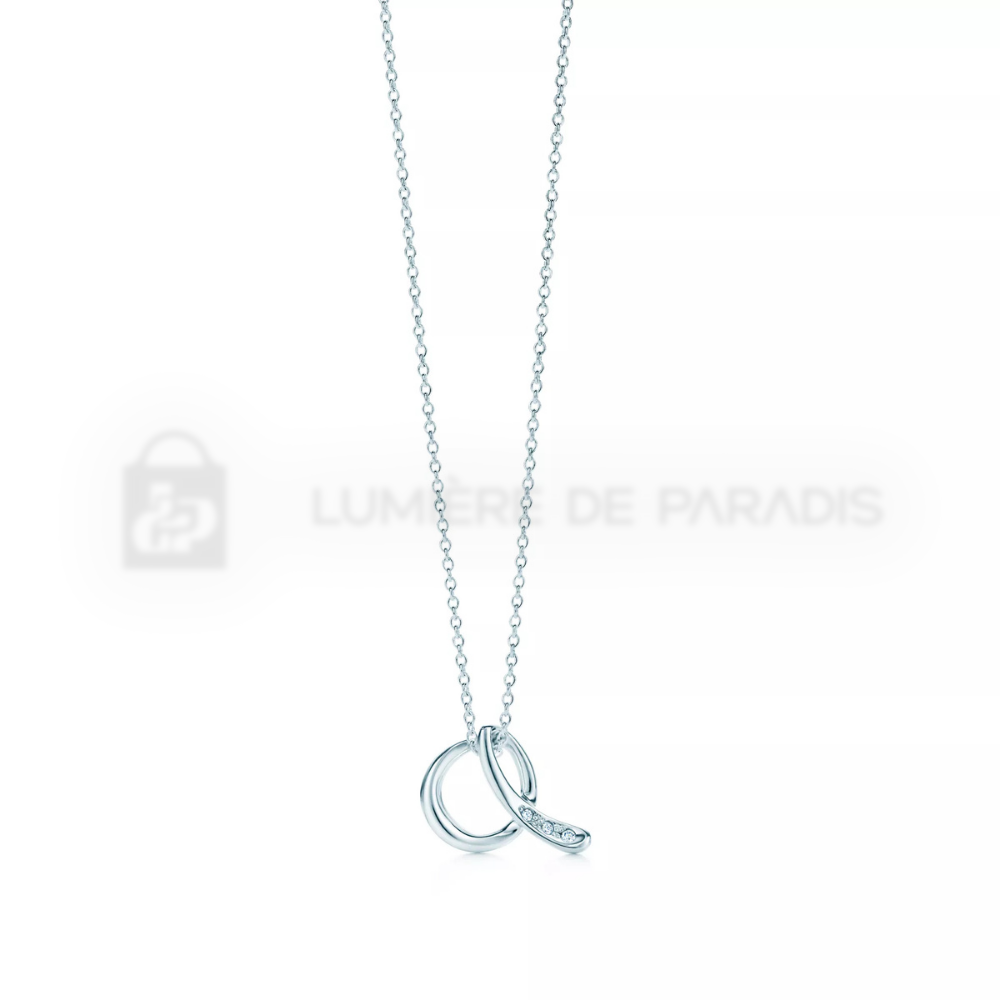 Pırlantalı Küçük Harf Kolye – 925 Ayar Gümüş