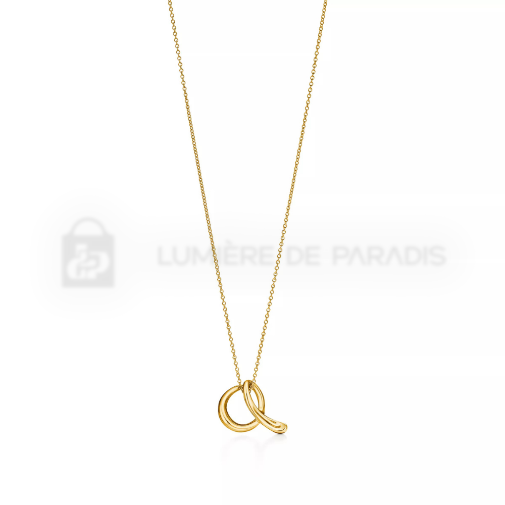 Sarı Altın Kaplama Küçük Harf Kolye – 925 Ayar Gümüş