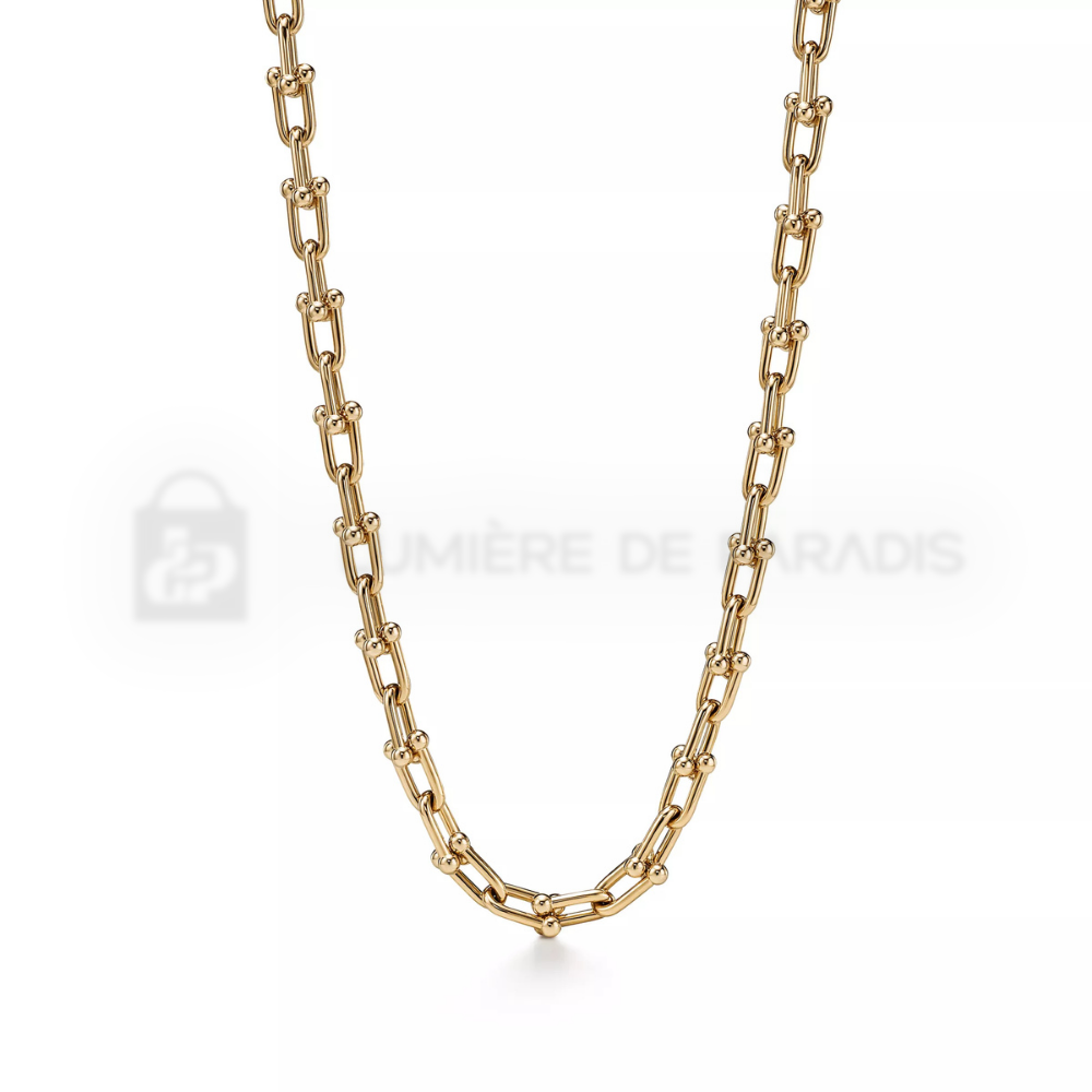 Sarı Altın Kaplama Orta Boy Zincir Kolye – 925 Ayar Gümüş