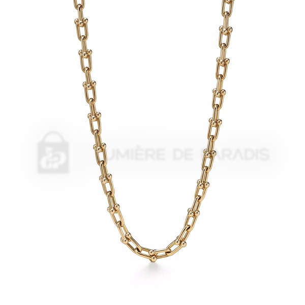 Sarı Altın Kaplama Orta Boy Zincir Kolye – 925 Ayar Gümüş