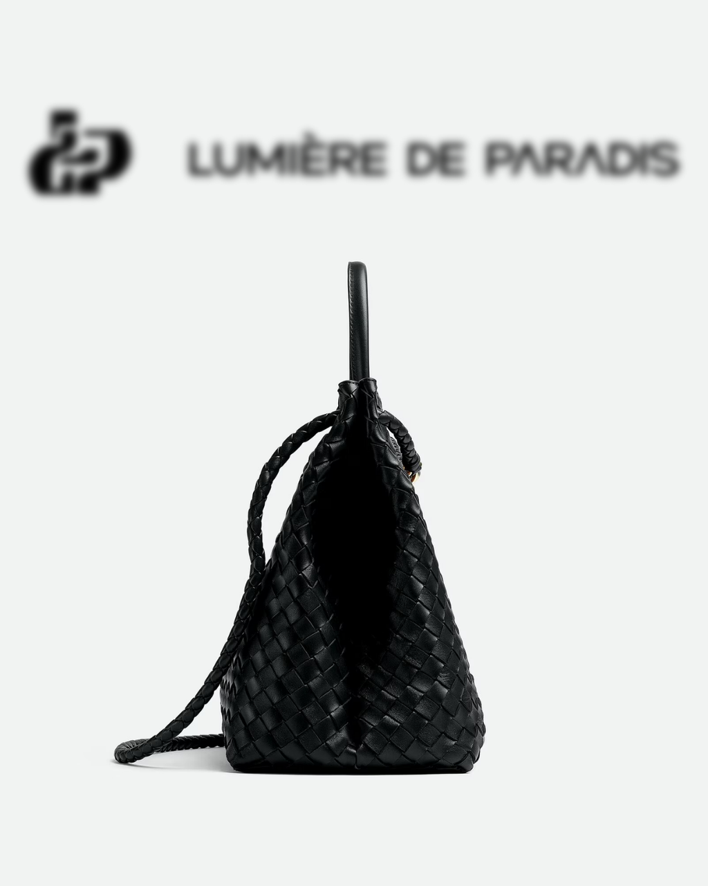 Attache Noble Bag Grande Noir Dorée