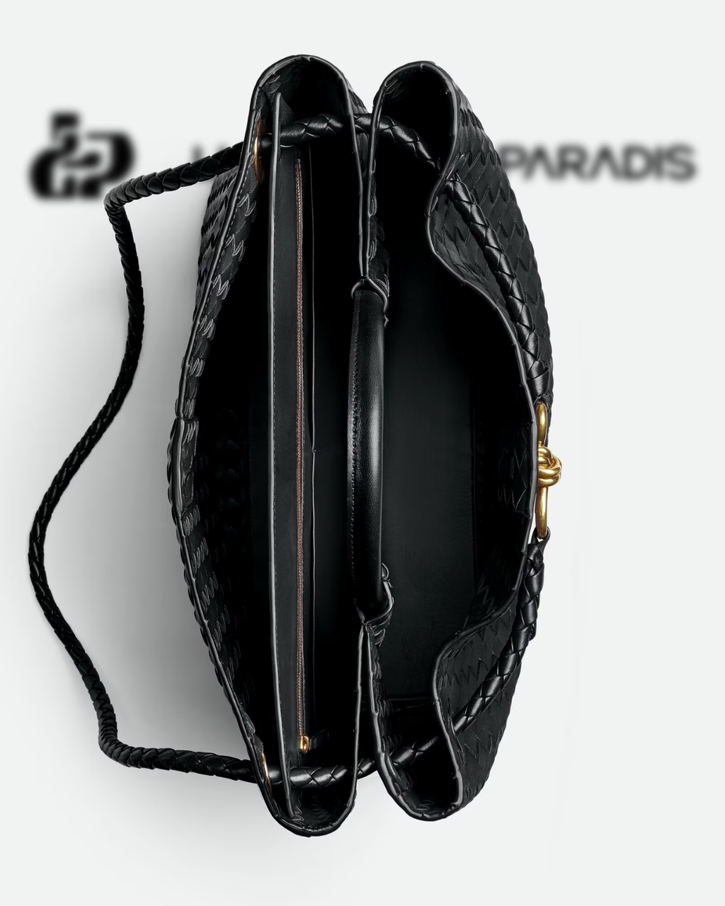 Attache Noble Bag Grande Noir Dorée