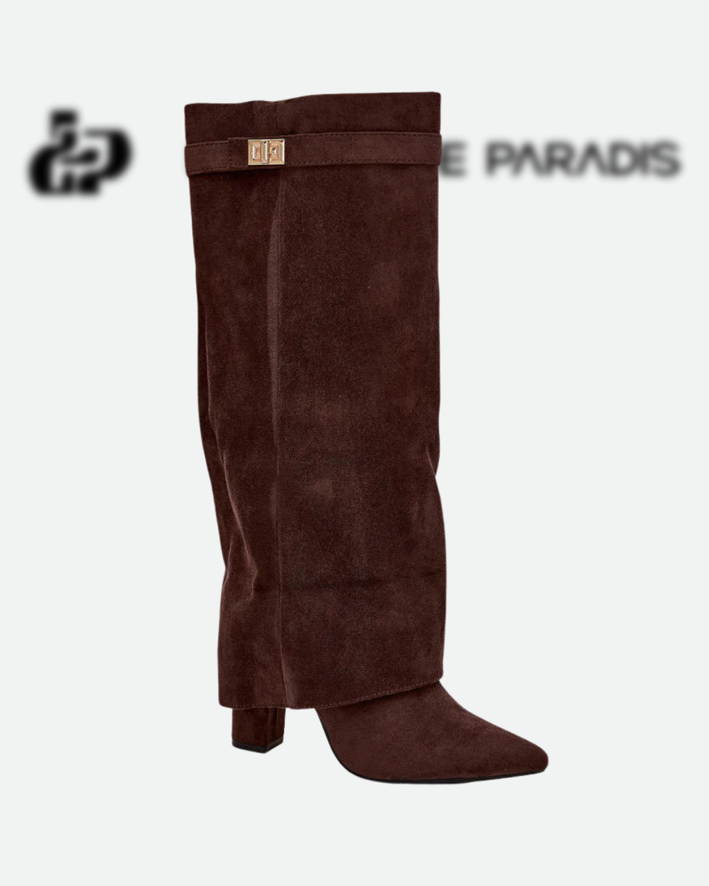 L’Amoura Haute Suede Knee-High Boots Brun