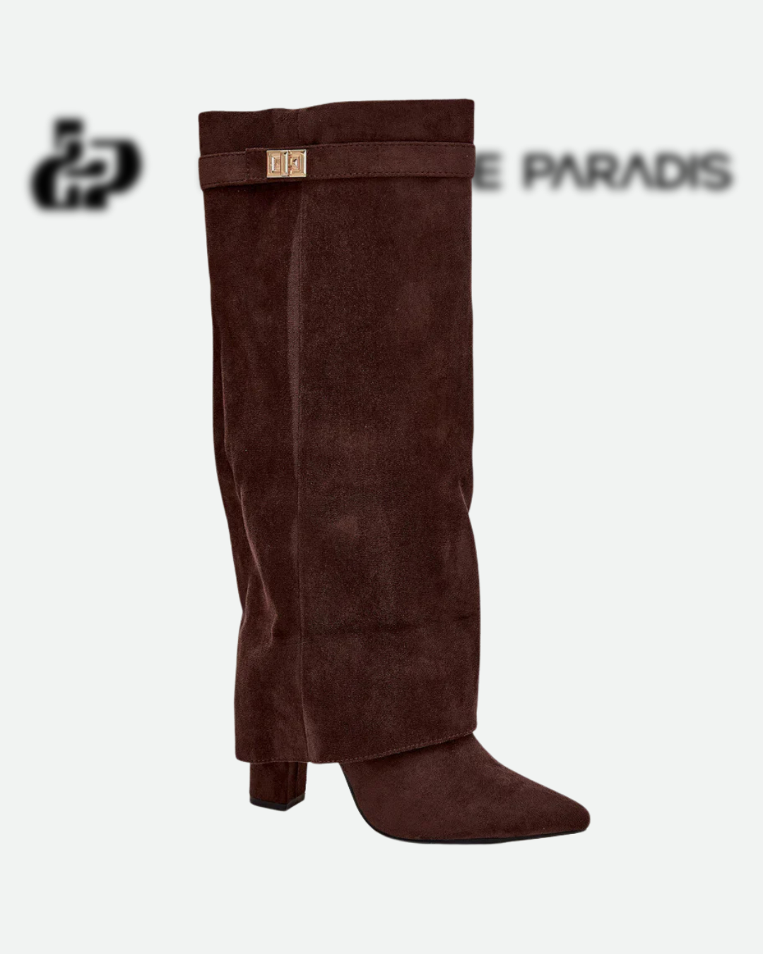 L’Amoura Haute Suede Knee-High Boots Brun