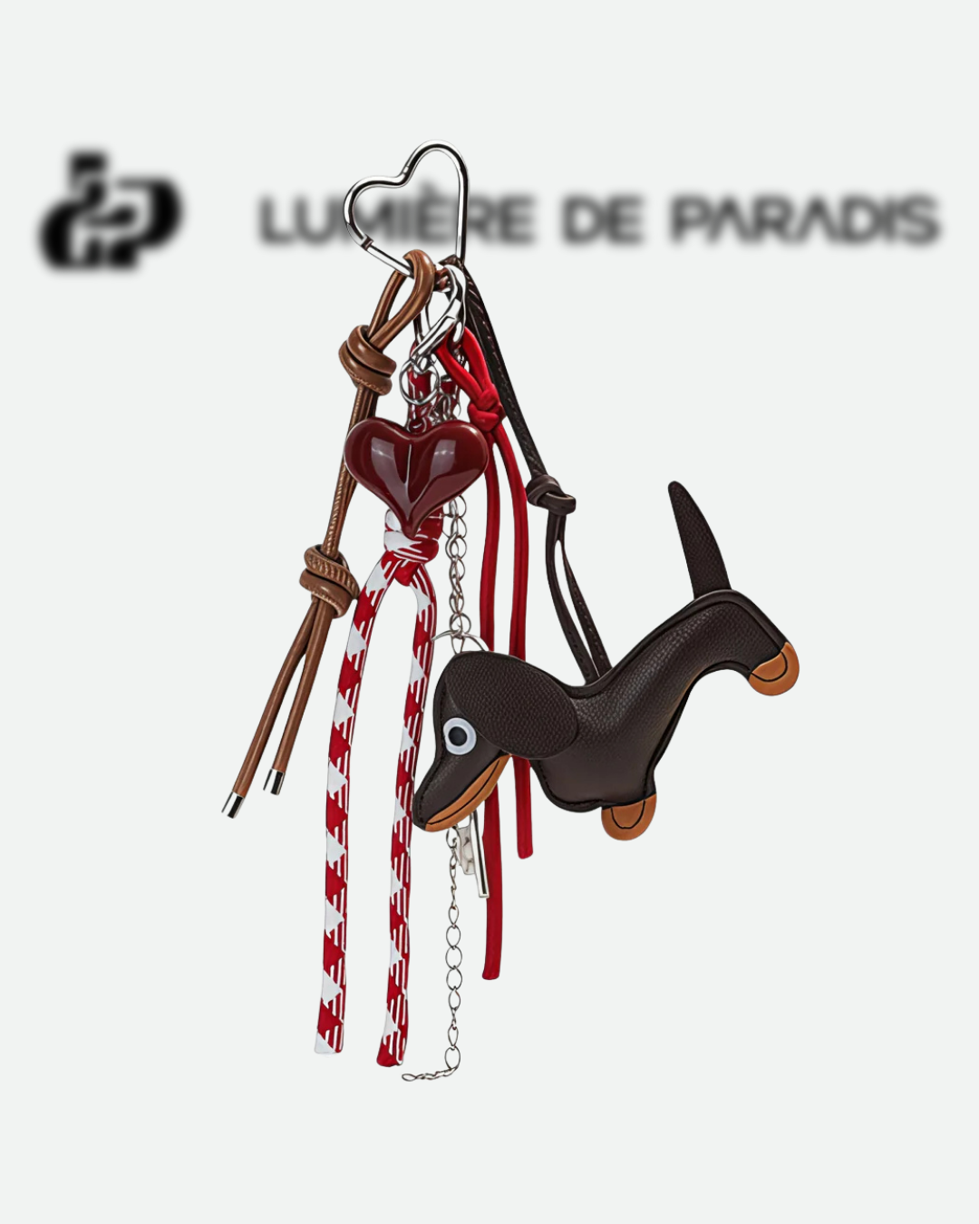 Lovely Puppy Bag Charm Brun