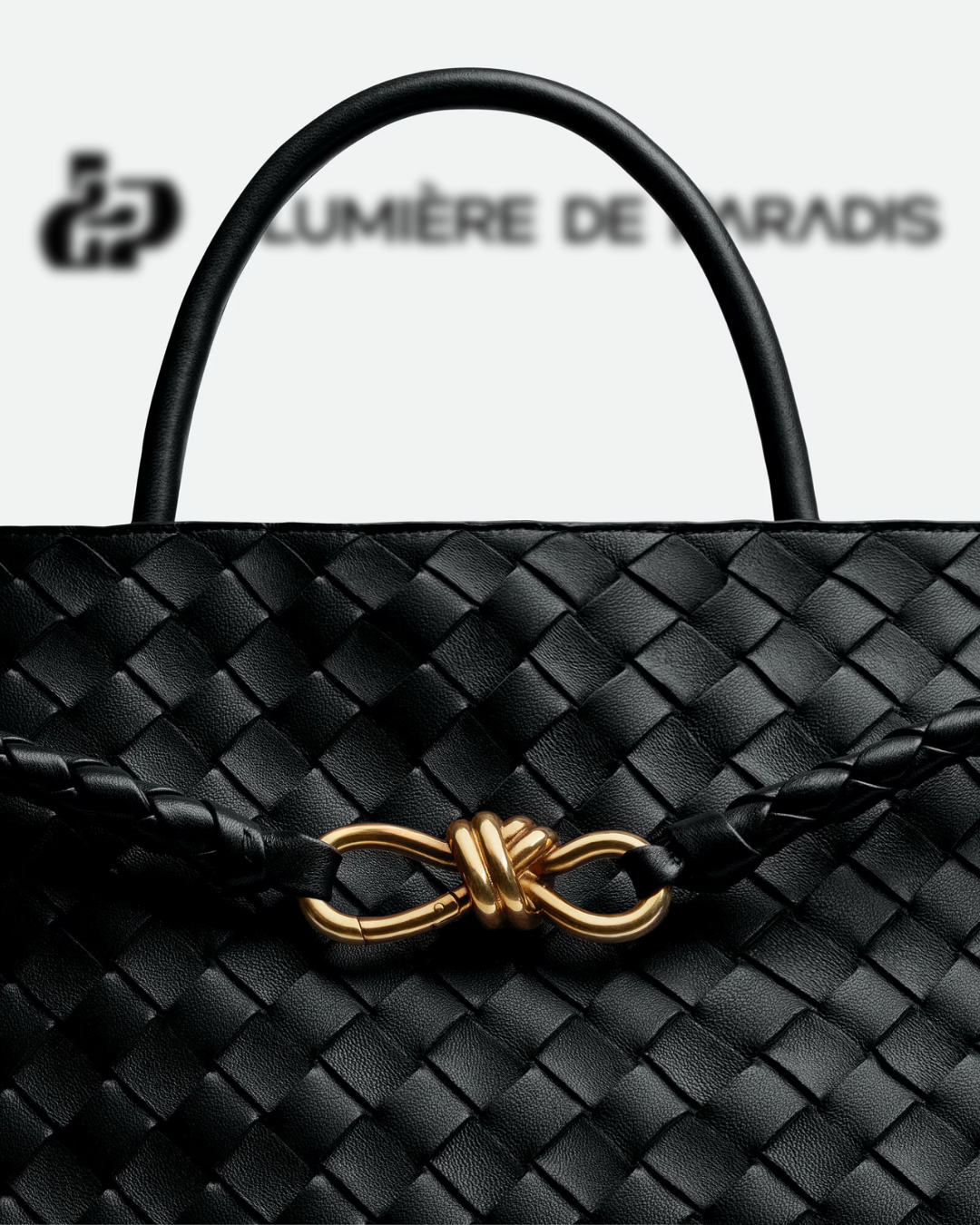 Attache Noble Bag Grande Noir Dorée